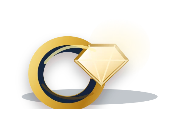 Anello in oro bianco 18 carati con diamanti